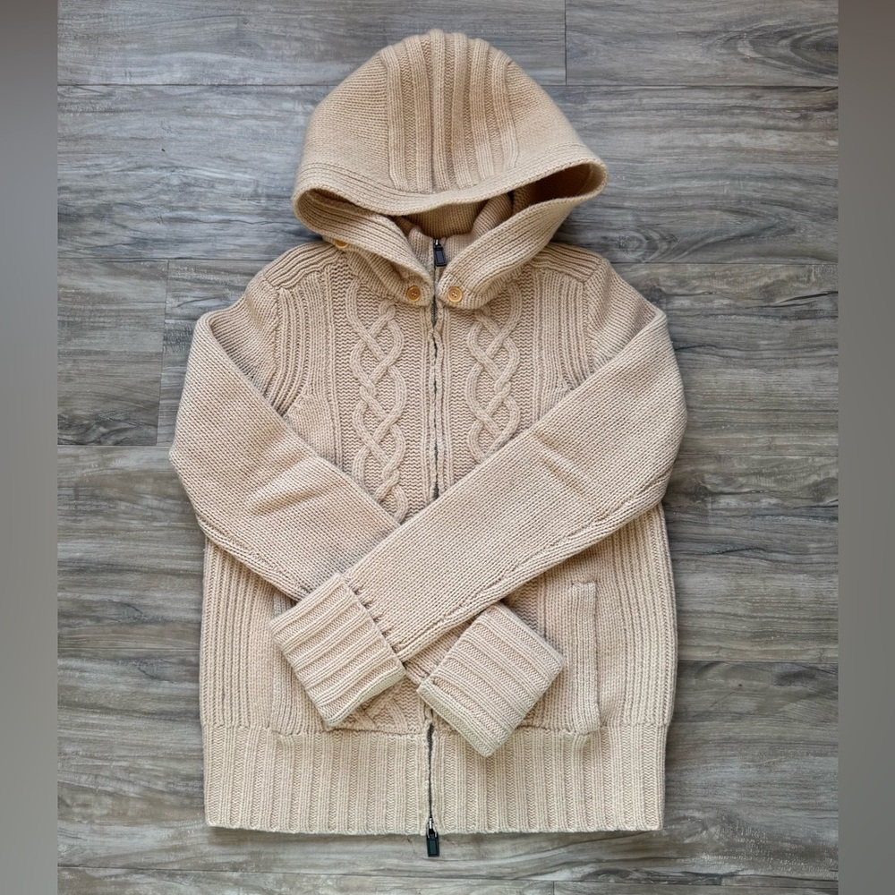 J. Crew Lambs Wool Sweater in Tan - Vintage
